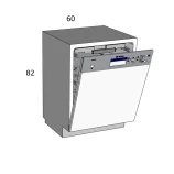 Beépíthető mosogatógép tartozék 60 cm Kezelő konzolos