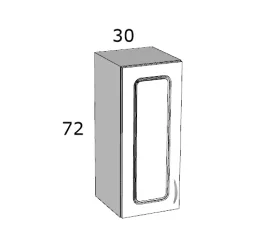 MDF 72/FA 30 FELSŐ ELEM BALOS