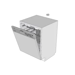 ITL Beépíthető Mosogatógép részek 60 cm Kezelőkonzolos MDF