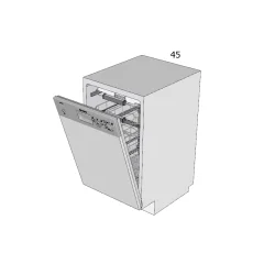 ITL Beépíthető Mosogatógép részek 45 cm Kezelőkonzolos MDF