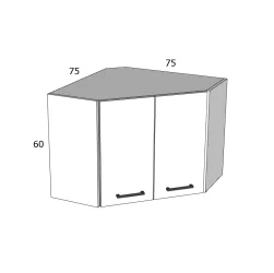 Magasfényű FS 60 FELSŐ SAROK ELEM FLAMENCO