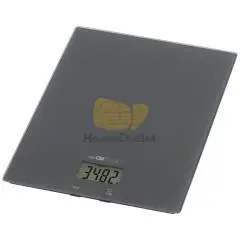 Clatronic KW 3820 szürke üveg konyhai mérleg 