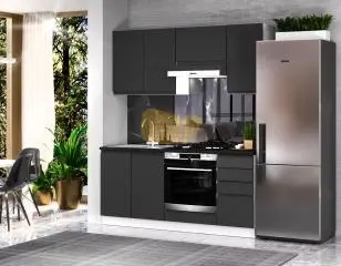 Italy Mdf Antracit konyhabútor 180 cm