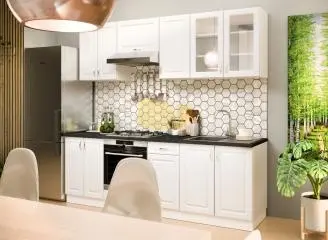 Athén Mdf Fehér konyhabútor 240 cm