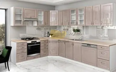 Otthon Elite Mdf Magasfényű Cappuchino sarok konyhabútor 230 cm x 310 cm