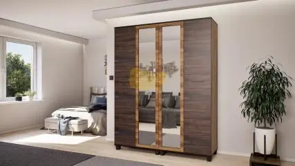 Avalon Barok Tölgy-Sötét Kávé-Barok Tölgy Gardrób 160 cm