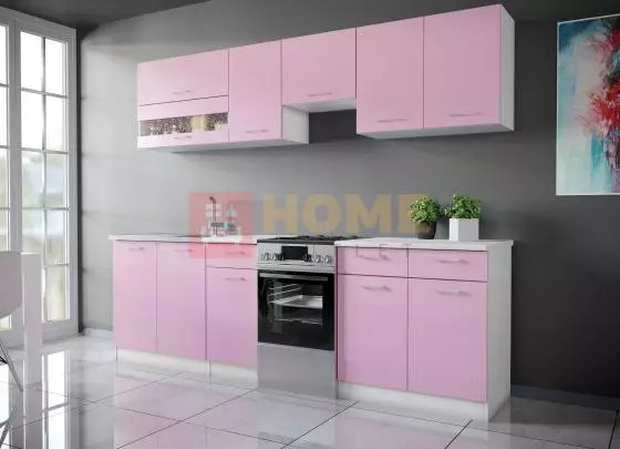 Color Rózsaszín Konyhabútor 250 cm