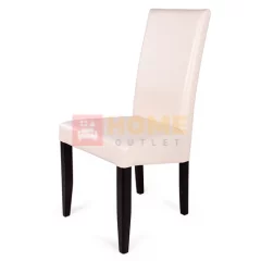Berta szék - Beige műbőr, wenge láb