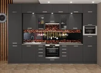 Harmony Lux Antracit Konyhabútor 380 cm