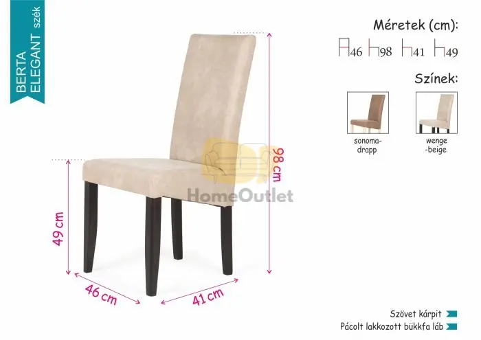 Berta elegant szék