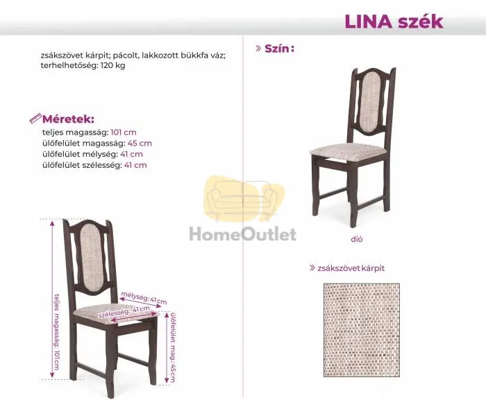 Lina szék - Dió
