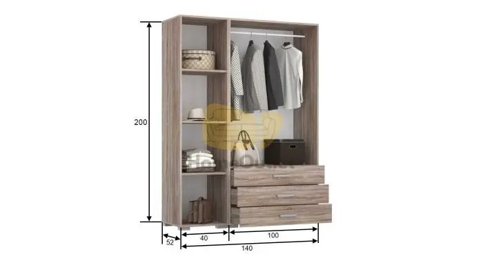 Tritón Akt Gardrób 140 cm
