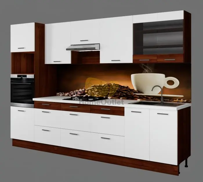  Ariana Mogyoró - Fehér konyhabútor 320 cm