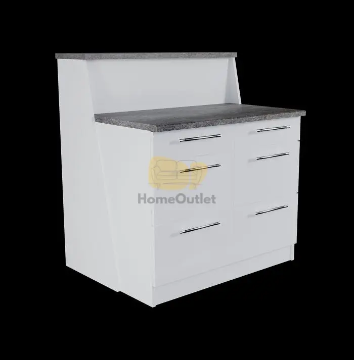 Atlasz fehér konyhasziget 124 cm