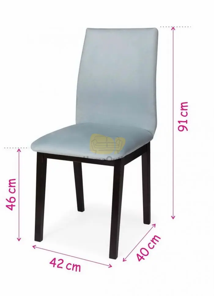 Lotti Wenge-Pasztell kék szék
