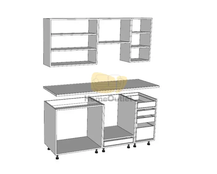 Profi 1 Mdf Sonoma konyhabútor 180 cm