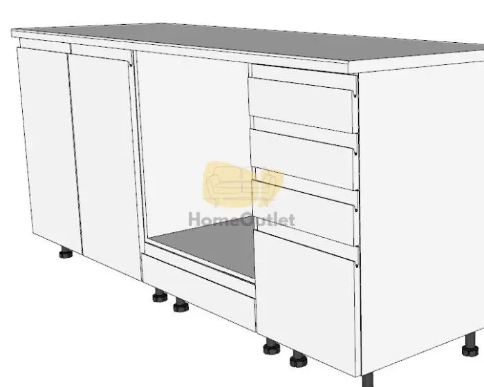 Italy Mdf Antracit konyhabútor 180 cm