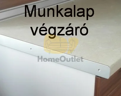 Ted Magasfényű Fehér Konyhabútor 260 cm hátfalpanellel