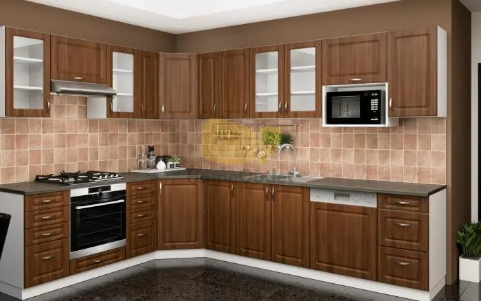 Otthon LUX Akác Mdf sarok konyhabútor 230 cm x 310 cm