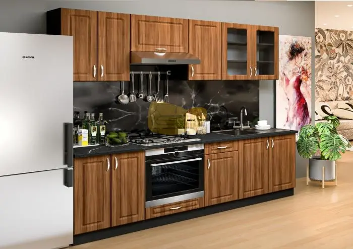 Athén Mdf Akác konyhabútor 240 cm