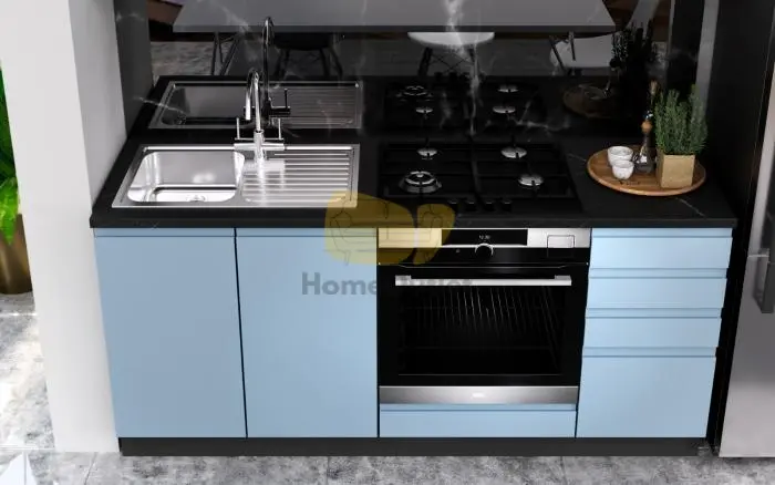 Italy Mdf Ultra kék konyhabútor 180 cm