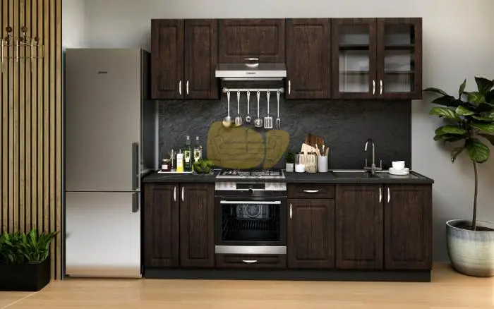 Athén Mdf Bambusz konyhabútor 240 cm