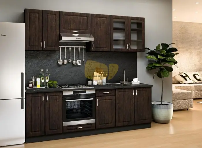 Athén Mdf Bambusz konyhabútor 240 cm