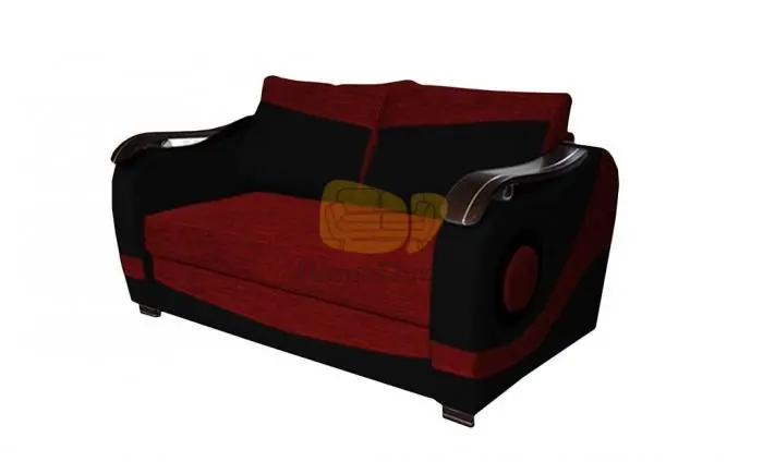 Rafi 2-es kanapé, Fekete-Piros