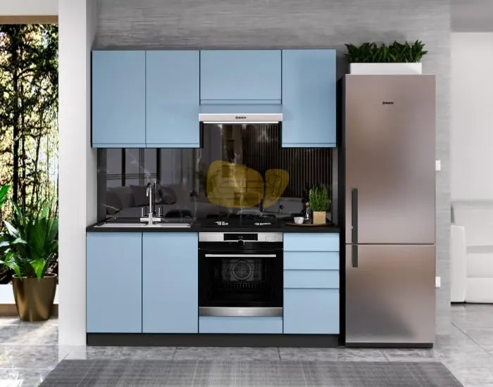 Italy Mdf Ultra kék konyhabútor 180 cm