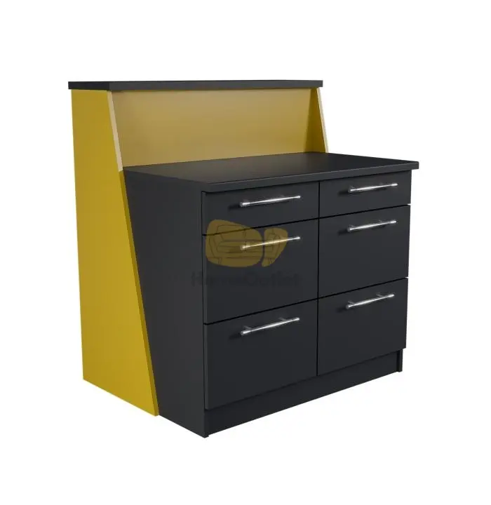 Atlasz citrom antracit konyhasziget 124 cm