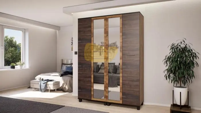 Avalon Barokk tölgy-Sötét kávé-Barok tölgy Gardrób 140 cm