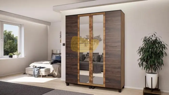 Avalon Barok Tölgy-Sötét Kávé-Barok Tölgy Gardrób 160 cm