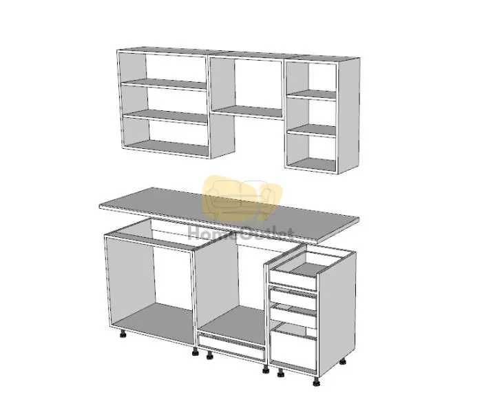 Italy Mdf Ultra kék konyhabútor 180 cm