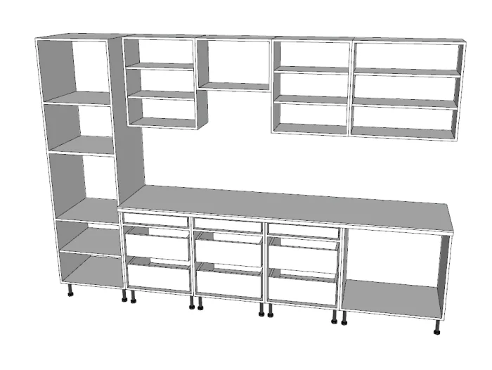  Ariana Mogyoró - Fehér konyhabútor 320 cm