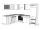 Royal Lux Magasfényű Fekete Sarok Konyhabútor 225 cm x 285 cm 