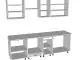 Athén Mdf Sötét beton - Fehér konyhabútor 240 cm