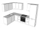 Astro Fehér Sarok Konyhabútor 180 x 300 cm