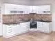 Flamenco FL1 Magasfényű fehér sarok konyhabútor 305 x 205 cm